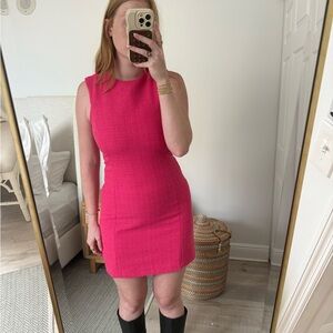 H&M Pink Sheath Mini Dress Bateau Neckline